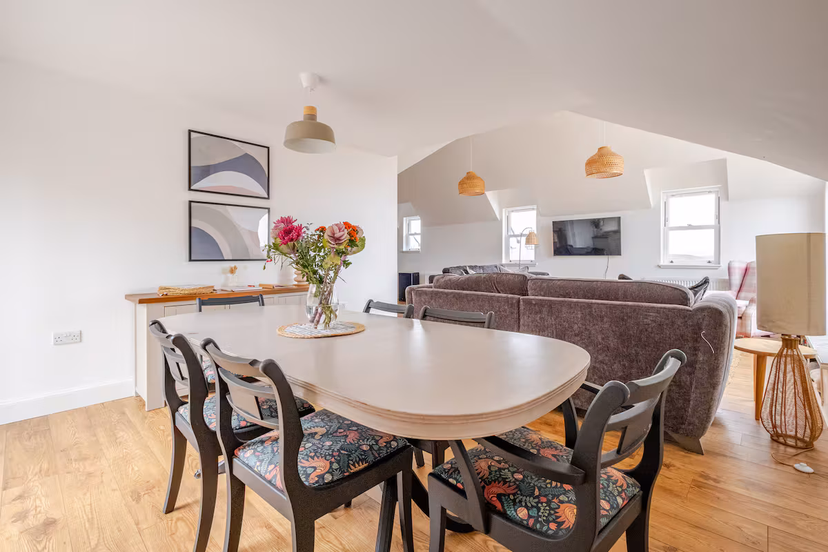 Dining area inside Hillside House